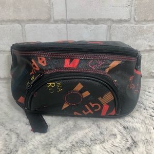 Vintage Graffiti Print Multi Pocketed Fanny Pack